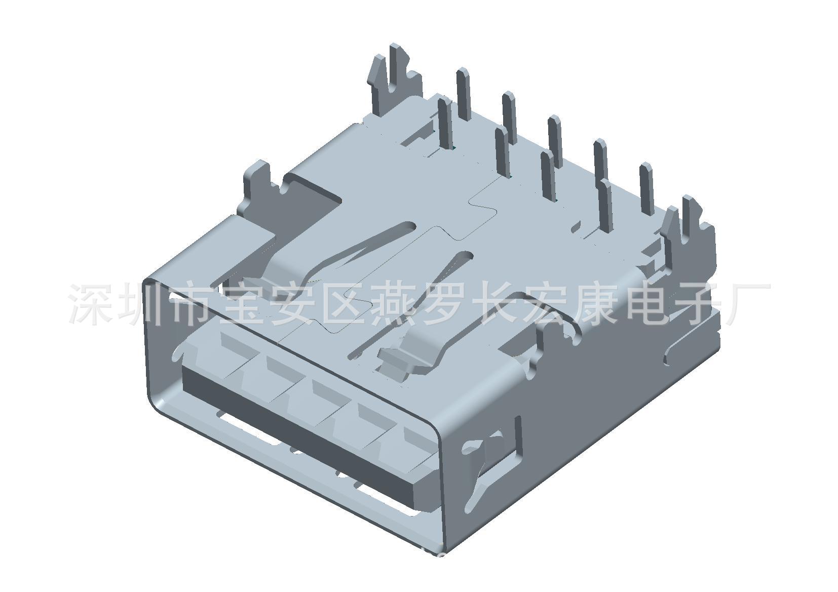 MICRO USB 5PIN AB型母座 全贴 贴片 SMT 有柱 卷边 方形口-阿里巴巴