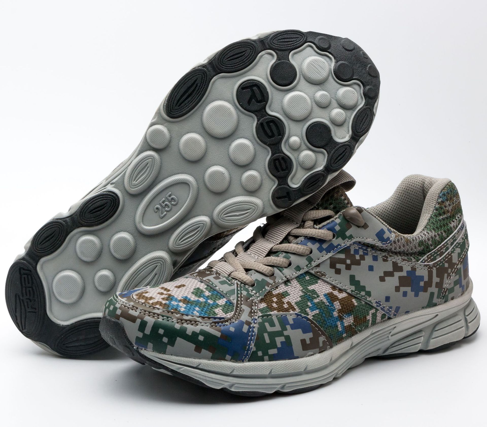 超輕迷彩運動鞋作訓鞋07數碼休閑企業訓練鞋男女鞋平底軍訓跑步鞋