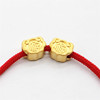 Bracelet, necklace, solid brass beads, 3D, longevity lock