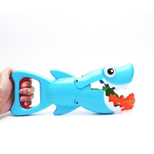 Cross-border shark clipping fun, big fish eating small fish, bathing and playing in summer, children's fishing and shark hunting bathroom water toys