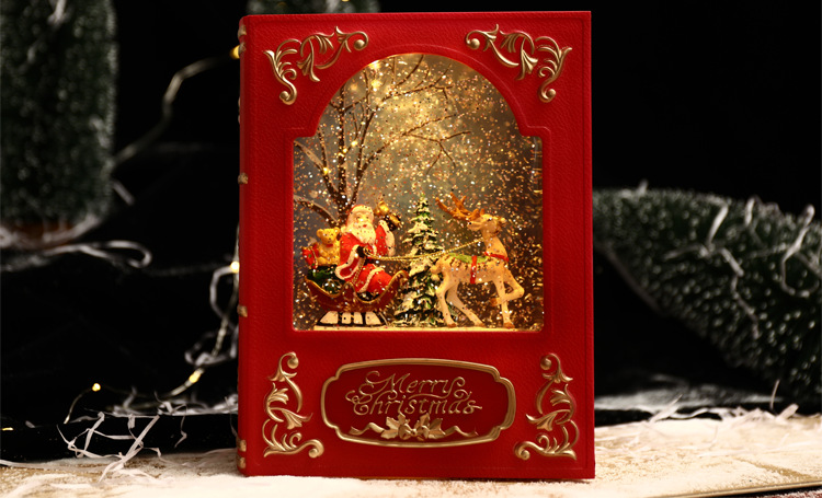 WDL-1979节日装饰用品圣诞节 创意圣诞节礼物平安夜礼品 书本风灯 唱诗班详情10