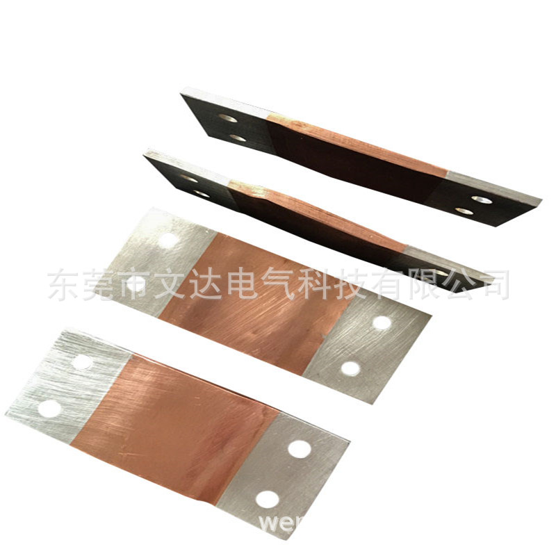 定制T2紫铜箔10*80*450大电流铜箔软连接高分子扩散焊铜箔导电带