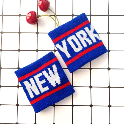 European and American Trade Personalized Alphabet Sports Meeting Performance Knitted Textured Embroidery Street Dance Special Purpose Wrist Guard for Bboy