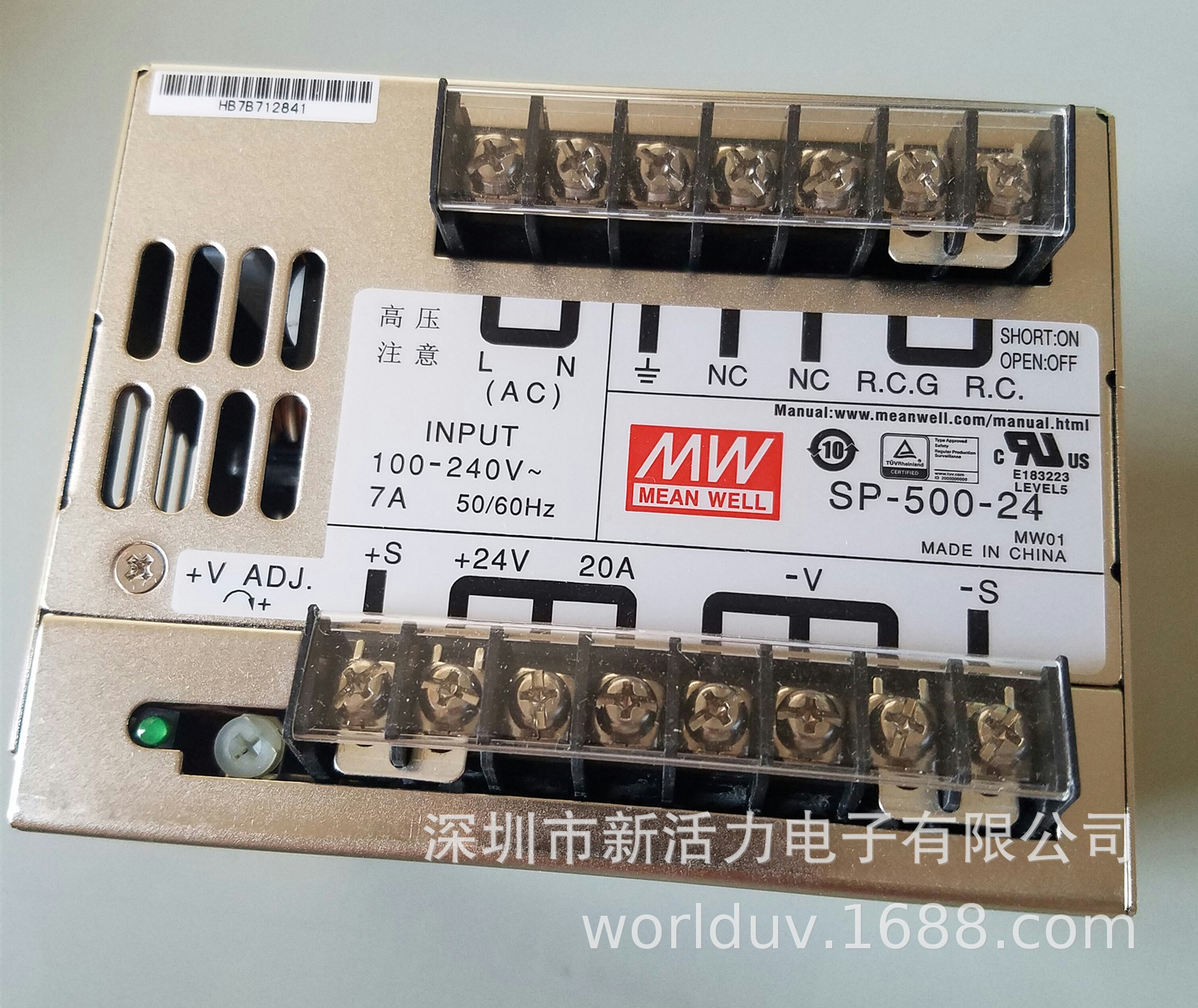 ȫ��ԭװ̨��MEAN WELL��γPFC��Դ SP-500-24 500W 24V 20A �ֻ�