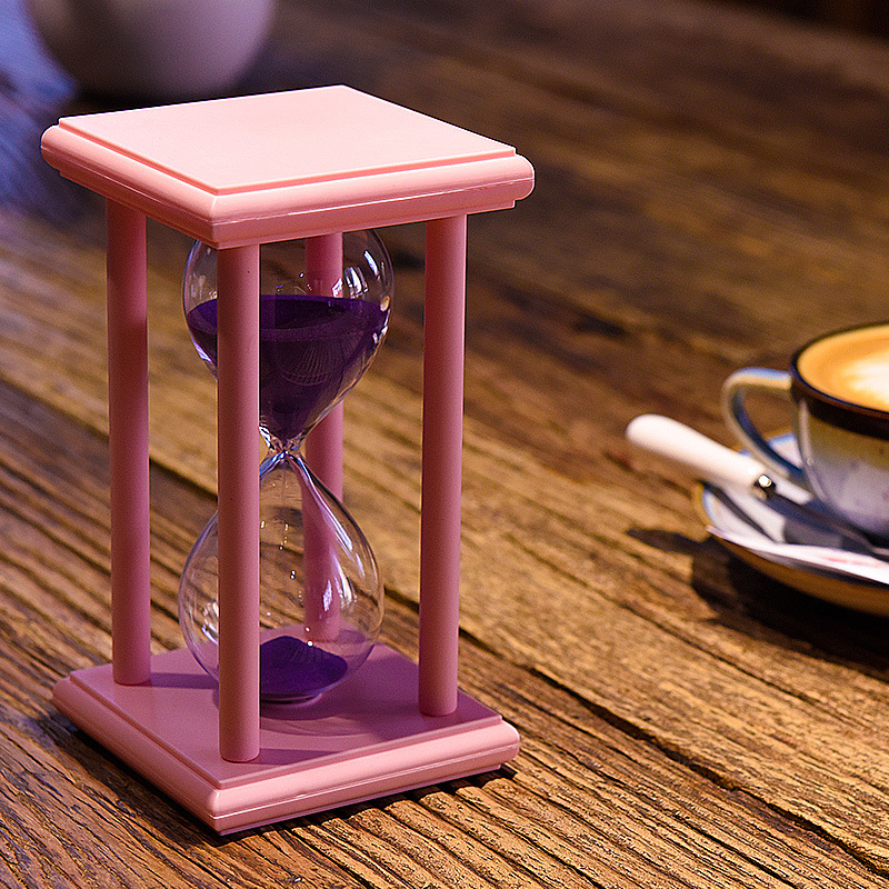Tiempo reloj de arena temporizador 3/5/15/30 minutos cumpleaños pequeño regalo hogar creativo decoración logotipo fijo image 4