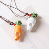 Ceramics, accessory, whistle, necklace, chain, cute design pendant for elementary school students