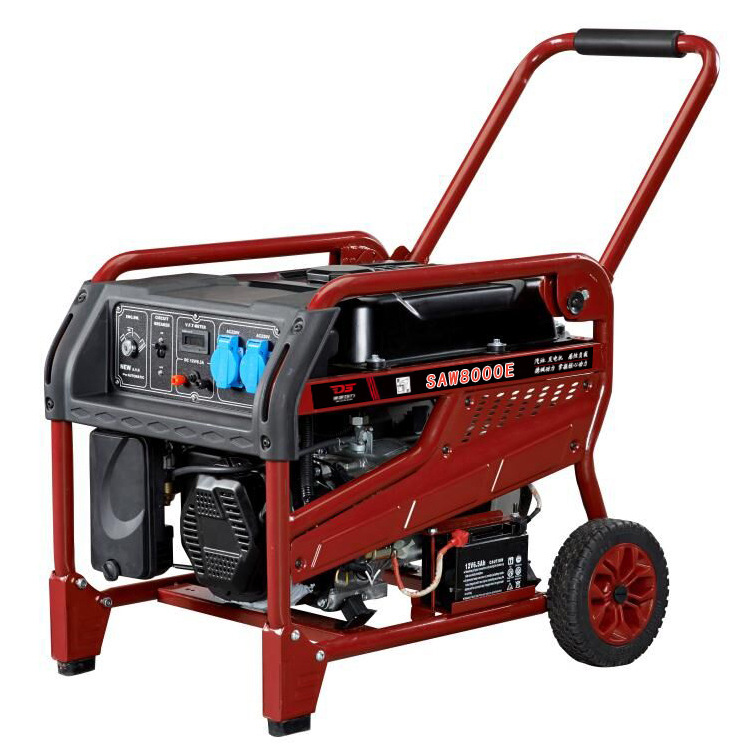 8KW三相备用汽油发电机家用单杠8KW发电机全铜节油组电启动