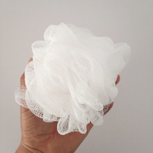 白色浴球20克30g40克单色浴花擦洗球批发沐浴球搓澡花生产厂家