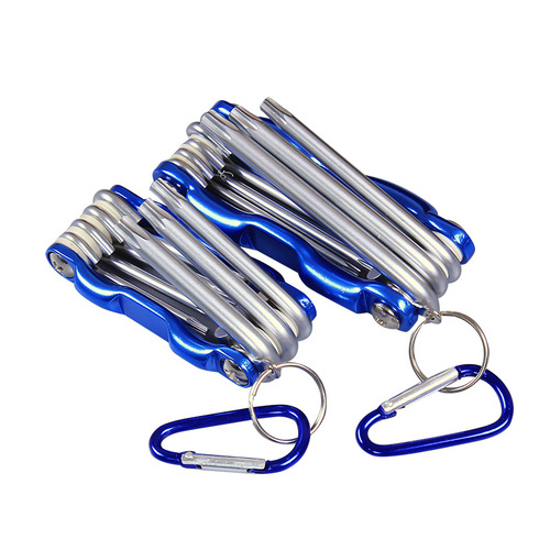 Folding hexagonal flat head set wrench, plum blossom hexagonal wrench, hexagonal combination tool manufacturer direct sale