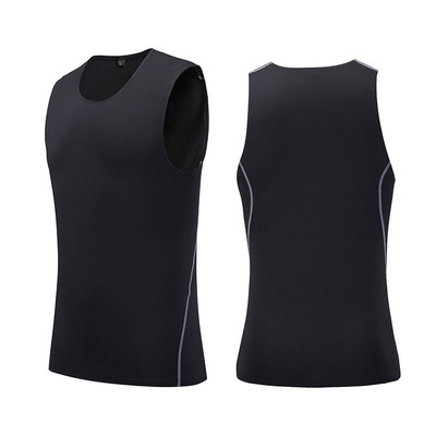 Sports vest man summer T-shirt Fitness wear Short sleeved Quick drying