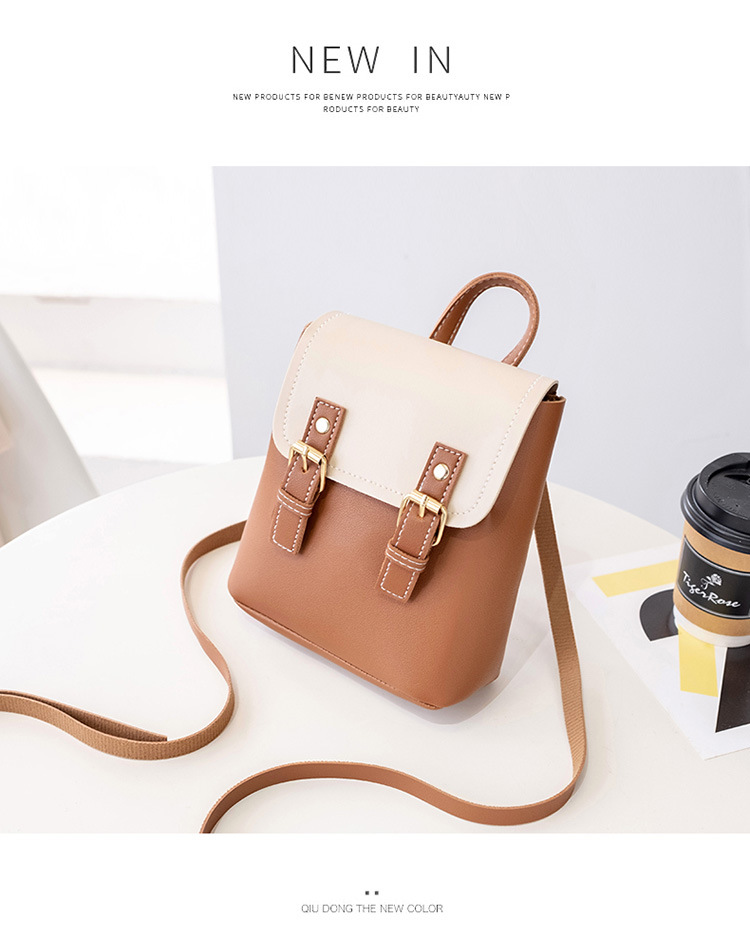 132g Weight Flip Cover Closure Type Double Shoulder Straps Strap Type Flap Backpack Bags Type Daily, Street Occasion Pu Leather Material Women's Backpack Backpack Color Block Pattern All Seasons Season Women's Gender Streetwear Style Square Shape Medium Size Women's Medium Pu Leather Color Block Streetwear Square Flip Cover Flap Backpack 12