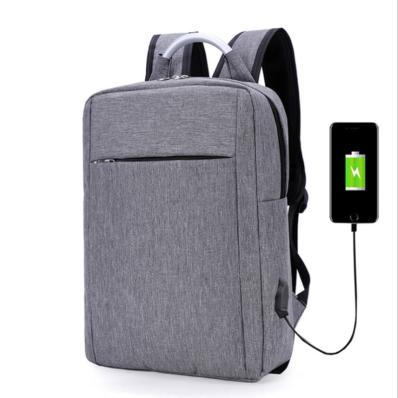 Computer Backpack USB Commuting Simple Business Leisure Backpack Wearable Rechargeable Business Travel Bag