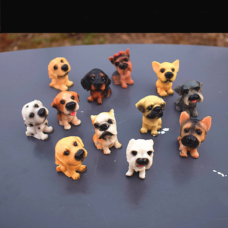 批发创意新款十二名犬工艺品12小狗树脂工艺摆件家居装饰汽车摆件