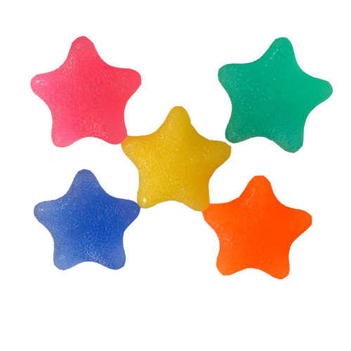 Silicone Grip Ball Stress Relief Ball Keyboard Wrist Sports Massage Ball Silicone Star-Shaped Grip Rehabilitation Ball