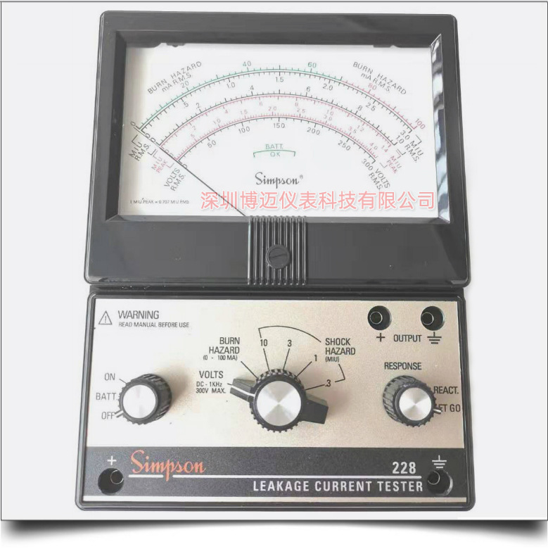 美国辛普森Simpson 228电流表指针式AC交流DC直流泄漏电流测试仪阿里巴巴