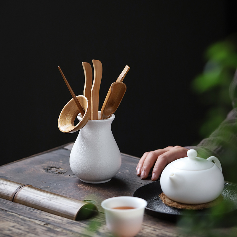 陶瓷茶道六君子 茶具配件 竹制创意茶道套装加工定制logo厂家直销