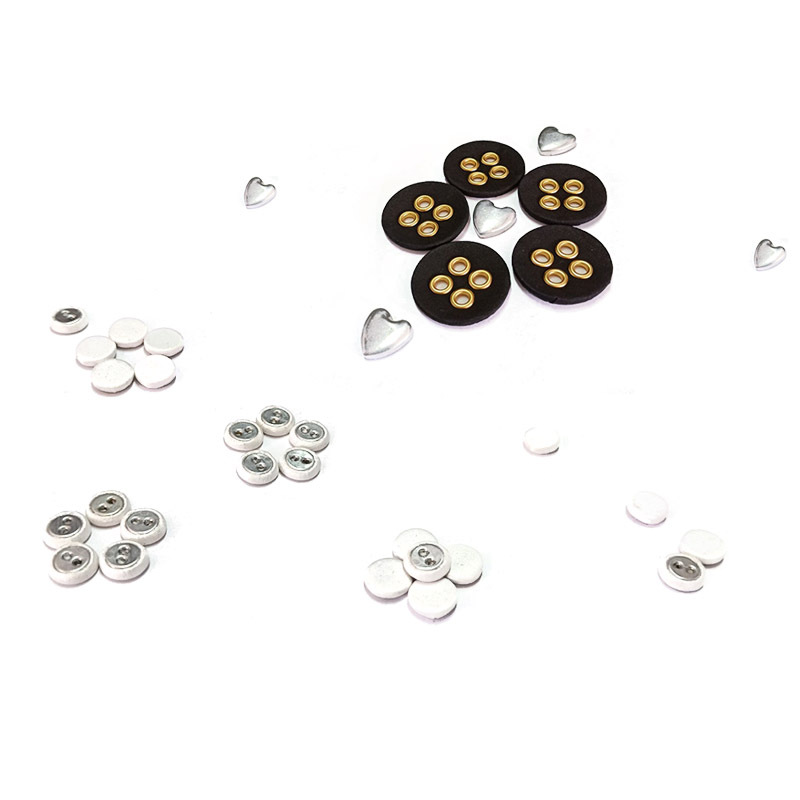 来布制作各种规格两眼包布纽扣  衬衫纽扣 圆形卡通四眼包扣批发
