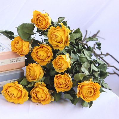 雲南鮮花真花幹花花束玫瑰幹花滿天星幹花玫瑰花束新品擺設裝飾
