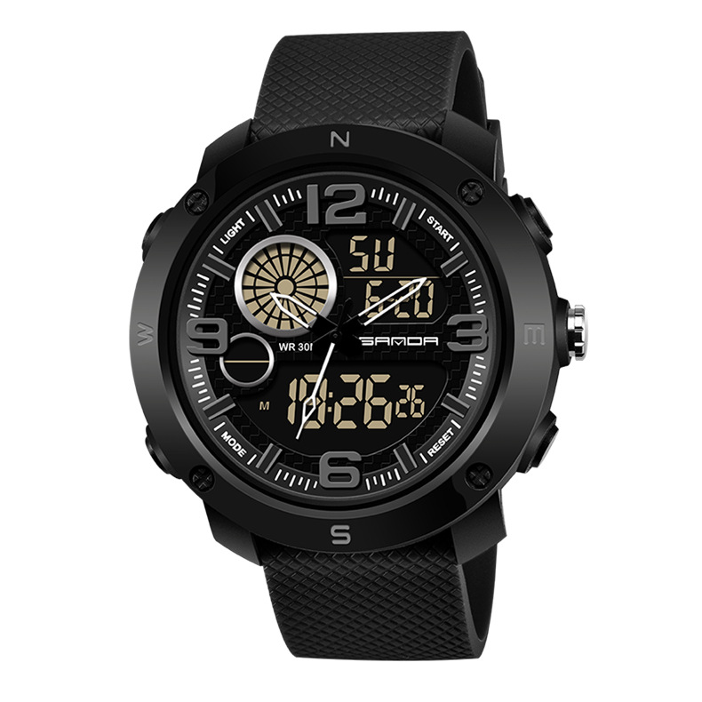 SANDA 762 reloj electrónico Reloj de estudiante para hombre Moda juvenil impermeable luminoso deportivo para hombre estilo coreano