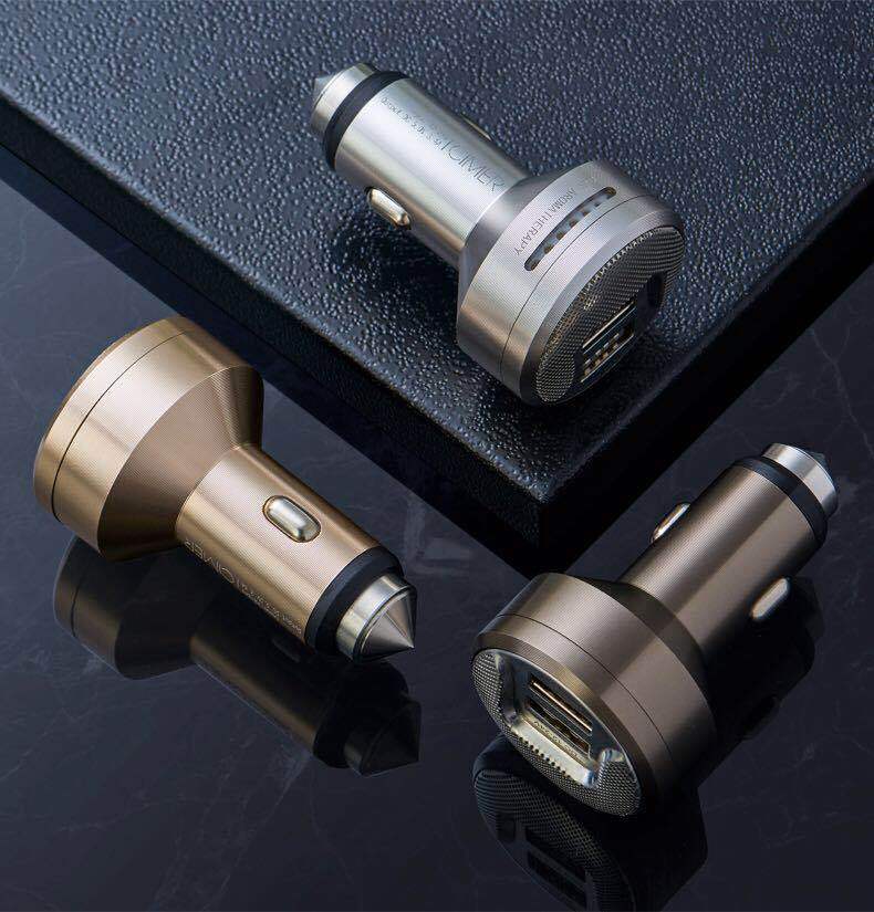 香水車充香型香熏安全錘鋁殼新款車充自主私模