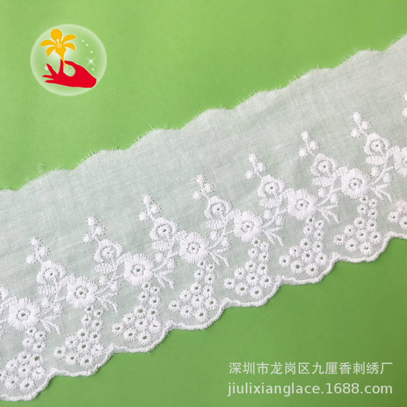 镂空 棉花边  辅料 刺绣 裙边 裙子 衣服 diy 纯棉宽9厘米526211