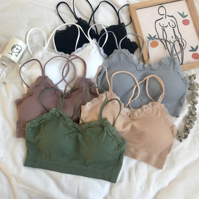 2019 new pattern seamless Thread Wrap chest Beautiful back camisole undergarment covering the chest and abdomen sexy Lace lace Underwear