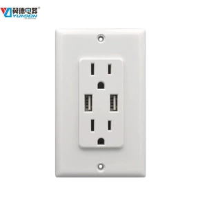 Американская двойная панельная розетка USB, двухпозиционная американская двойная настенная розетка для бытового использования, промышленная розетка американского стандарта