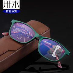 New Cross-border Anti-blue light glasses, near and far two-in-one reading glasses, smart elderly glasses, progressive multifocal reading glasses