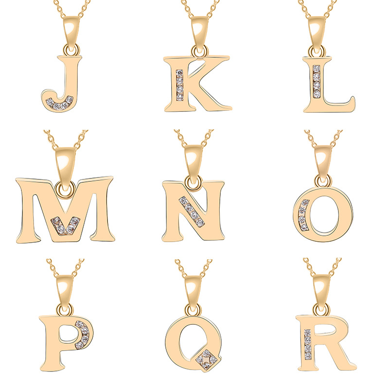 ersonality wild 26 anglais alphabet pendentif collier diamant collier bijoux accessoires en gros nihaojewelrypicture23