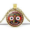 Metal glossy pendant, necklace, jewelry, suitable for import, India, with gem, European style