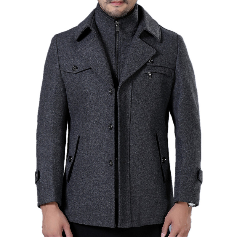demi-season woolen short woolen coat