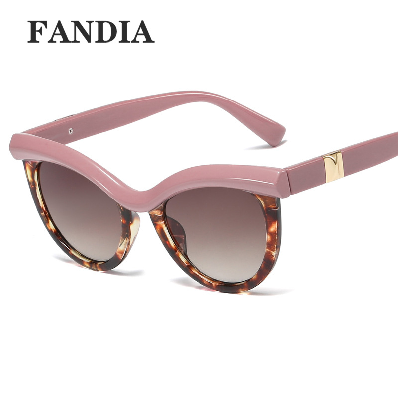 95212 European and American trend women's Sunglasses half frame fashion Cat Eye Sunglasses cross border hot sale Sunglasses