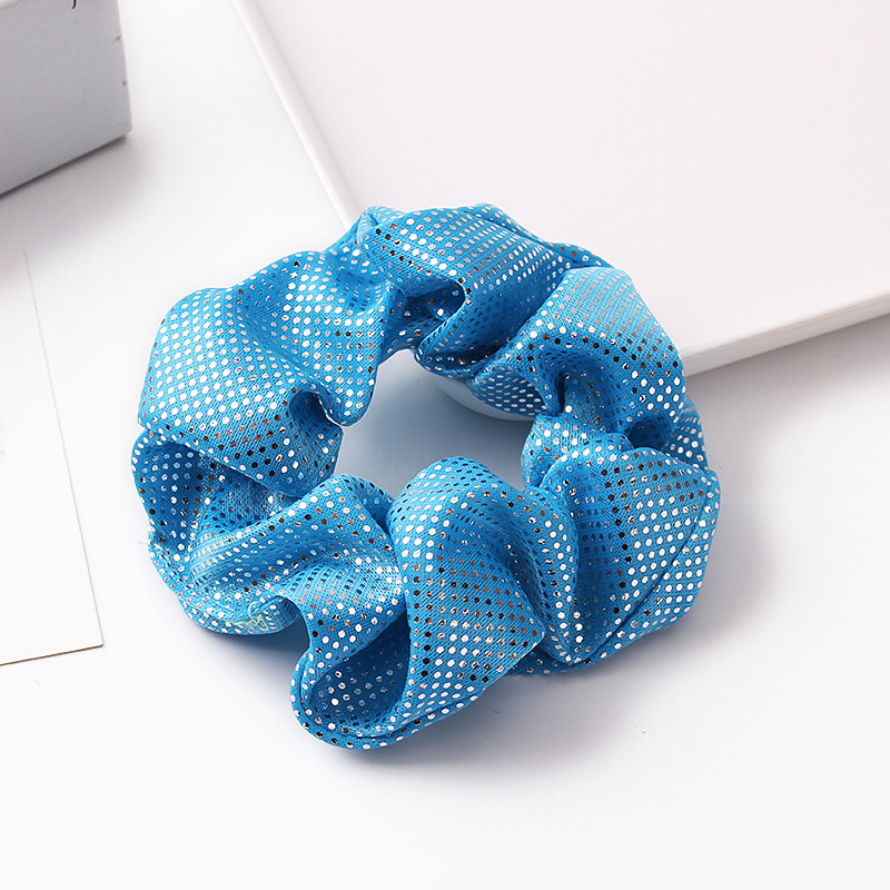 New Fashion Metal Bright Color Radium Bronzing Double Color Cheap Scrunchies Wholesale display picture 24