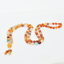 戈壁石阿拉善石玛瑙原石奇石粉糖心草莓点原石项链毛衣链手链