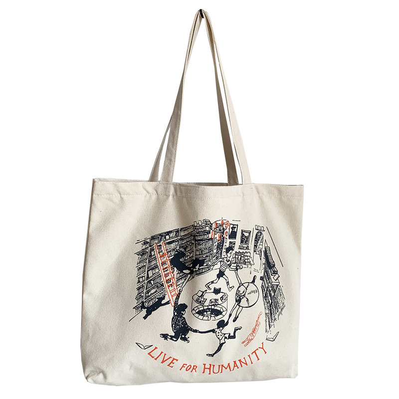 Derechos de autor nuevo Harajuku bolsa de lona hombro de las mujeres bolsa de gran capacidad ins japonés y coreano bolsa de mujer de dibujos animados de una sola pieza de entrega image 6