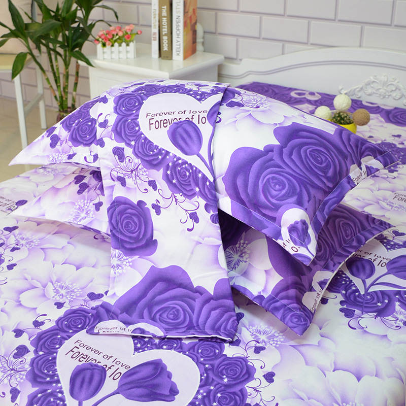 玫瑰之恋团购枕芯套 卡通动漫系列 斜纹植物羊绒棉枕头套无枕芯|ru