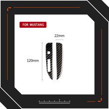 适用福特野马配件碳纤维汽车内齿轮面板装饰盖贴汽车内饰改装配件