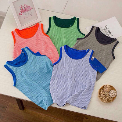BA0524 包邮19夏季新款儿童舒适百搭休闲网眼运动背心 一件代发|ru