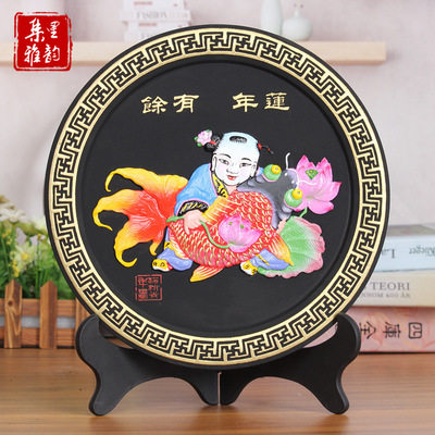 年年有余摆件百财工艺品乔迁新居开业礼品活性炭雕碳雕竹炭摆设|ms