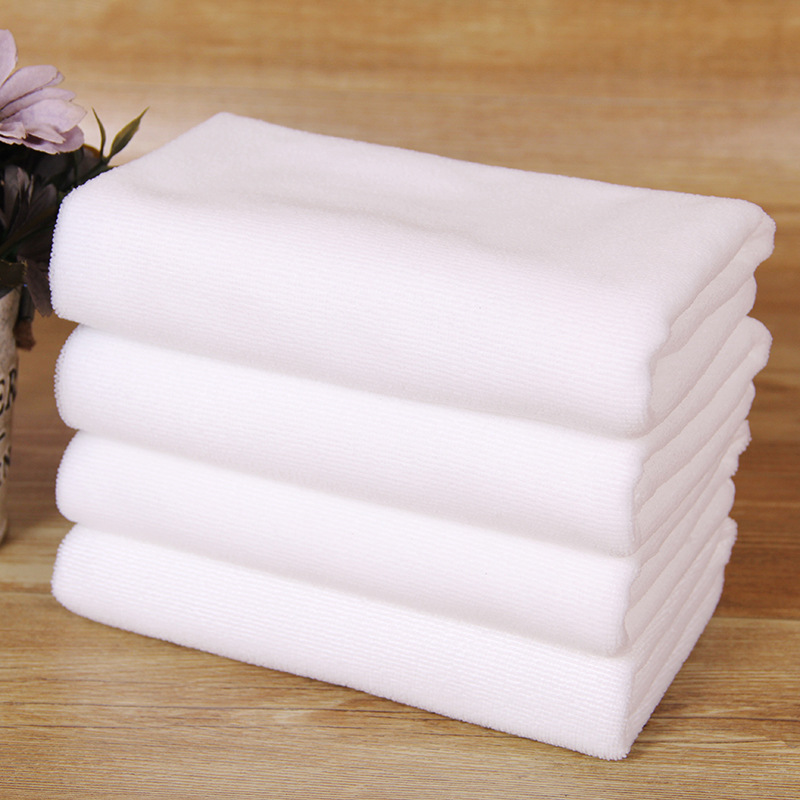 超细纤维毛巾白色柔软定制透气吸水毛巾酒店宾馆毛巾可定制清洁巾|ms