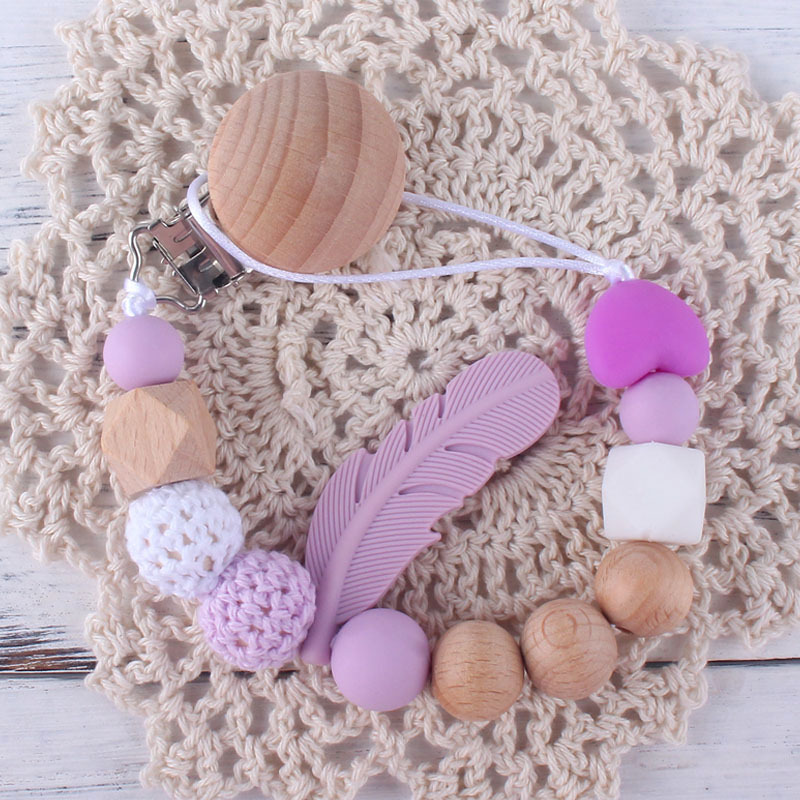 Cadena de chupete de silicona suministros para bebés cadena anti-caída mordedor bebé nuevo clip de chupete anti-perdido cadena anti-caída