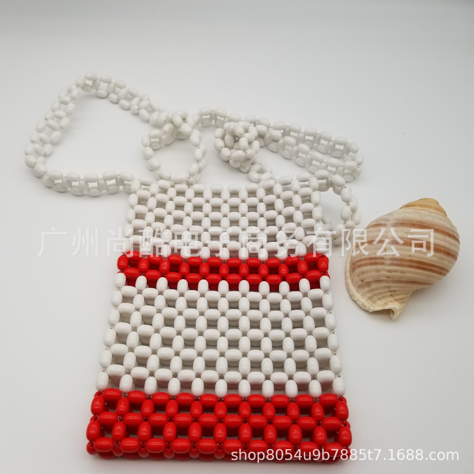 厂家生产手工单肩串珠包女 diy编织斜跨包 仿珍珠迷你手机包现货