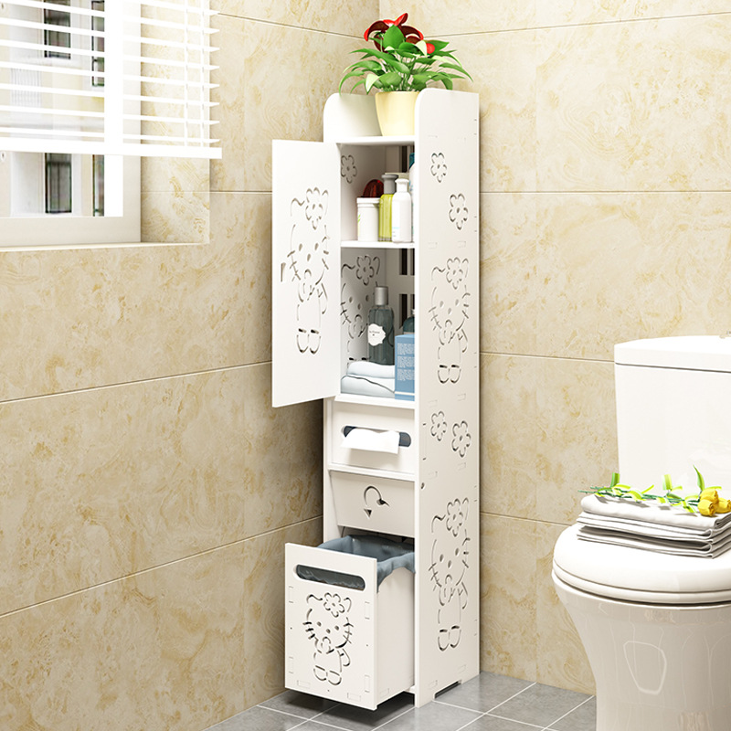 Baño Rack de almacenamiento baño multi-capa brecha de almacenamiento rack inodoro esquina locker piso