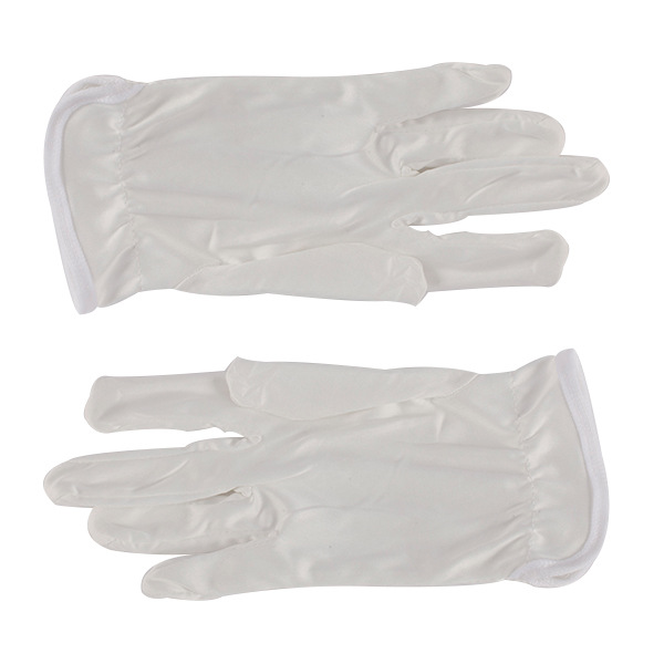 超细纤维布手套ZKH/震坤行纤维布手套-L手腕松紧，白色。