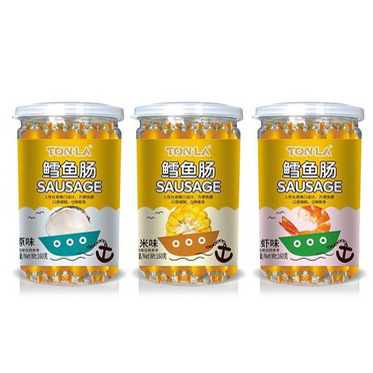 童乐 鳕鱼肠罐装160g 鳕鱼 鲜虾 玉米 婴幼儿宝宝零食肉肠|ru