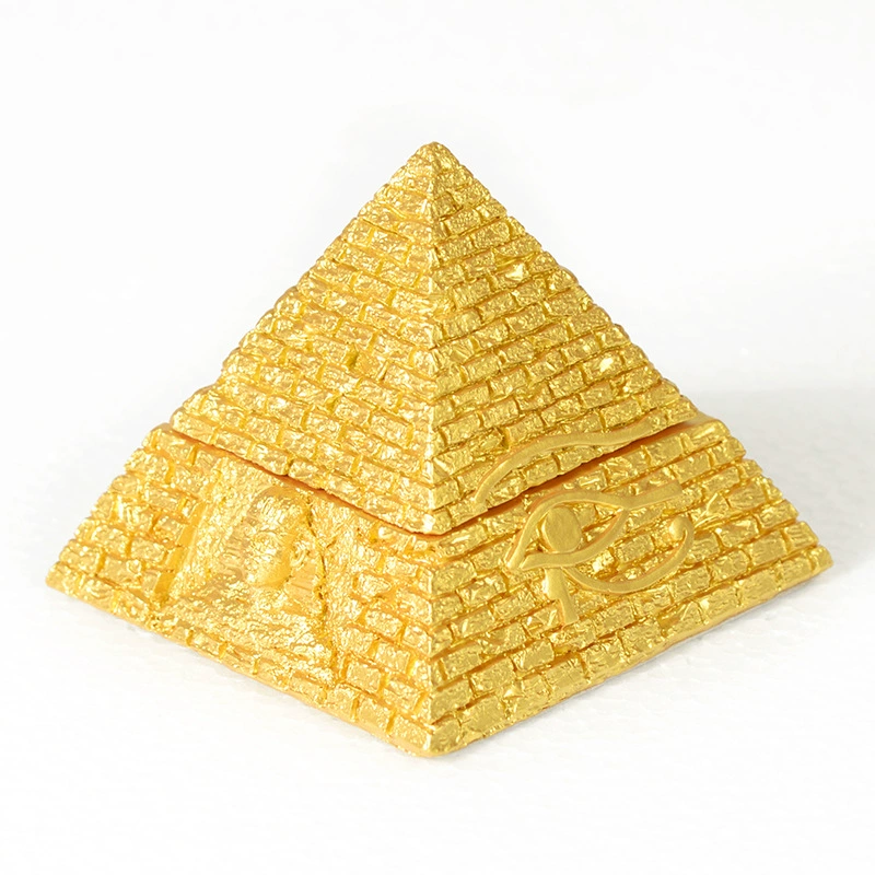 Archeological pyramid, minifigure, storage system, resin decor