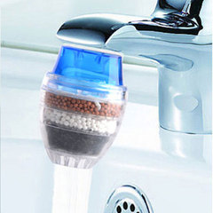 5-Layer Activated Carbon Faucet Filter & Splash-Proof Water Filter for Kitchen Shower and Tap Water Purification