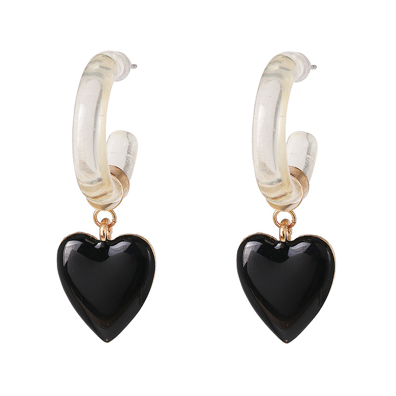 Exaggerated Earrings Heart Earrings Women display picture 7
