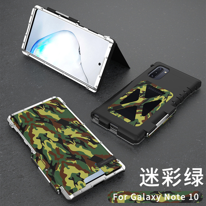 Armor King Iron Man Luxury Shockproof Stainless Steel 360° Rotating Metal Flip Case Cover for Samsung Galaxy Note 10 Plus & Samsung Galaxy Note 10