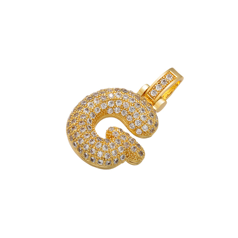 6g Weight Pendant Jewelry Making Type Zircon Inlay Material DIY Jewelry Accessories Classification 1 Piece Quantity Copper Material Letter Pattern All Seasons Season Polished Finish Plating Design Hip-Hop Style White, Gold Color 1 Piece Copper Zircon Bubble Letter Polished Pendant DIY Jewelry Accessories 8